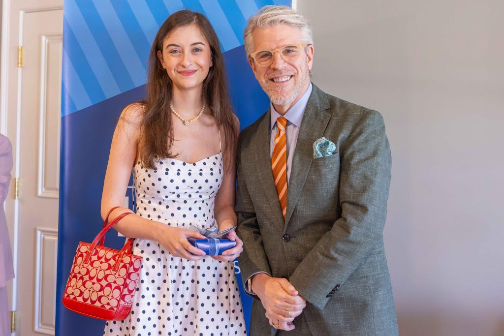 Valedictorian law student with Dean 