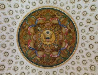 View of ceiling of Library of Congress