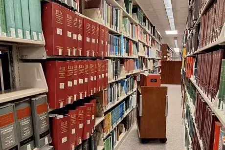 Bookcart and library bookshelves