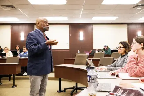 RWU Law faculty teach in a classroom.