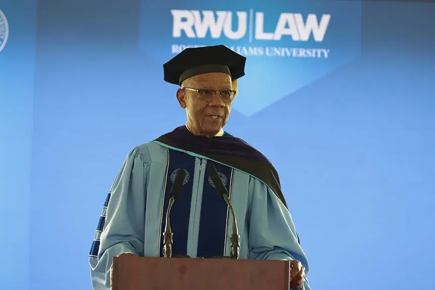 The Honorable Clifton Newman delivers the law school Commencement address